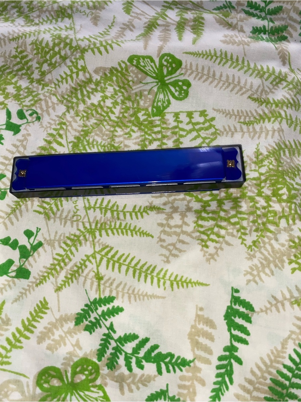 Blue metal harmonica